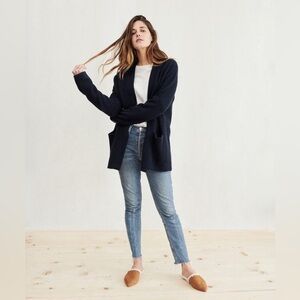 JENNI KAYNE Short Sweater Coat in Navy size Small